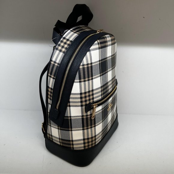 Kenley Backpack With Garden Plaid Print coach c8588 main image 5